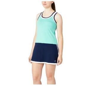 SOFIBELLA Women's Topspin Sleeveless Tennis Dress Blue Size Extra Large